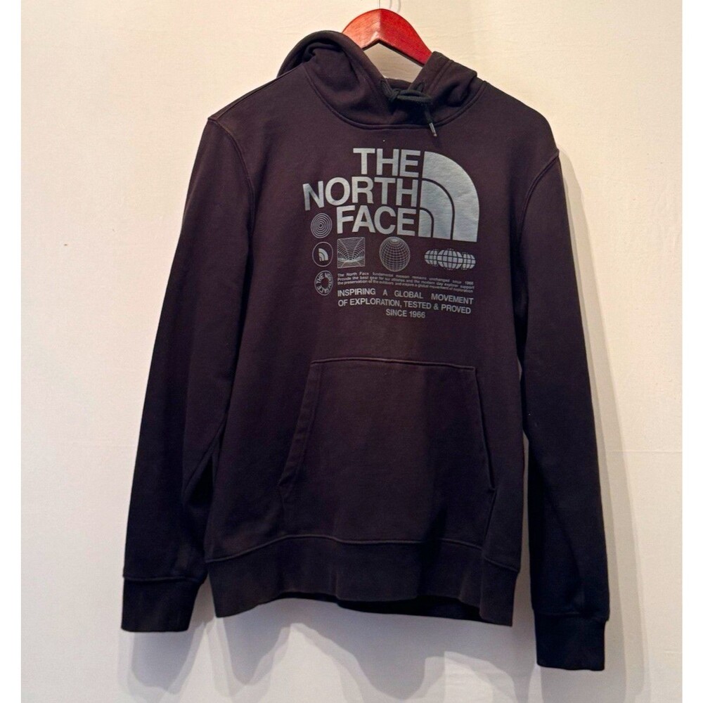 The North Face Circular Design Graphic Logo Fleece Pullover Hoodie Men’s M